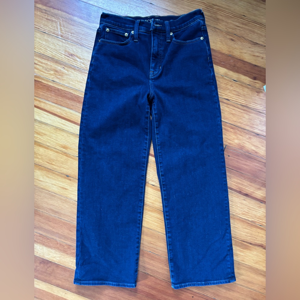 J. Crew Indigo Slim Wide Leg Jeans
